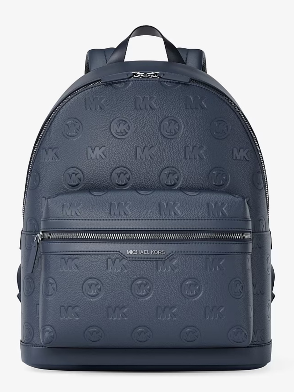 MICHAEL KORS  Cooper Medium Logo Debossed Dome Backpack Navy NWT